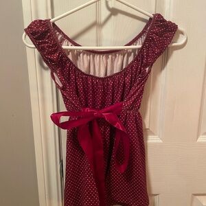 Red Polka Dot shirt with Bow